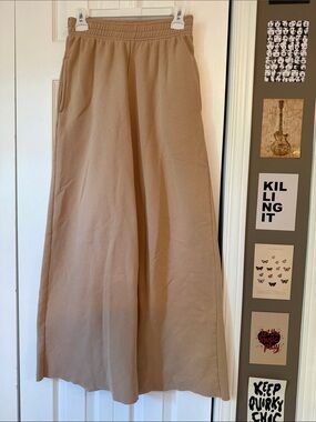 wild fable Wide-Leg Maxi Sweatpants in Taupe